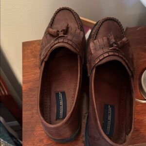 Giorgio Brutini Brown Leather Loafers for Men